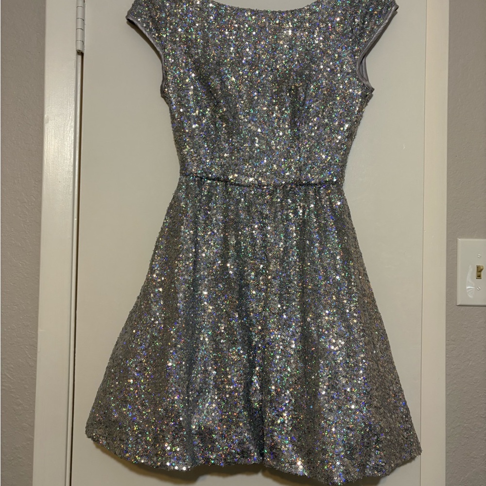 Silver Sequins Party Dress